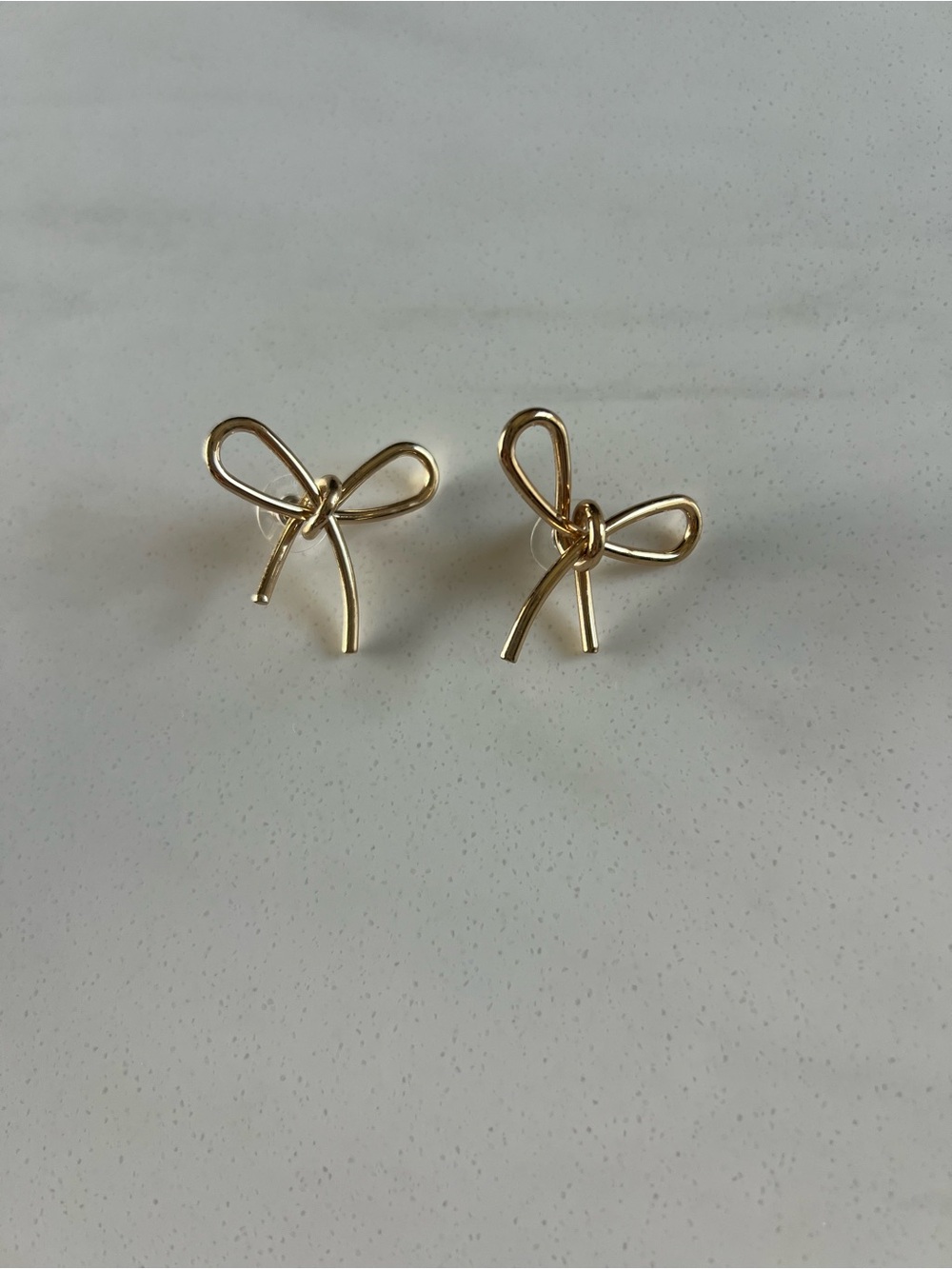 Gold Bow Stud Earrings - Elegant Women’s Accessories